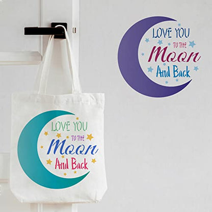 FINGERINSPIRE Moon Stencil 11.8x11.8inch Plastic Moon Drawing Painting Stencils Square Reusable Stencils for Painting on Wood, Floor, Wall and Tile - color: Love You to The Moon and Back