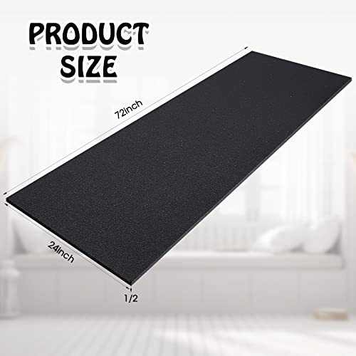Amylove 1 Pack Upholstery Foam Sheet, 1/2" X 24" X 72", Black - color: Black, size: 1/2" X 24" X 72"