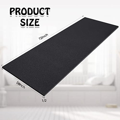 Amylove 1 Pack Upholstery Foam Sheet, 1/2" X 24" X 72", Black - color: Black, size: 1/2" X 24" X 72"