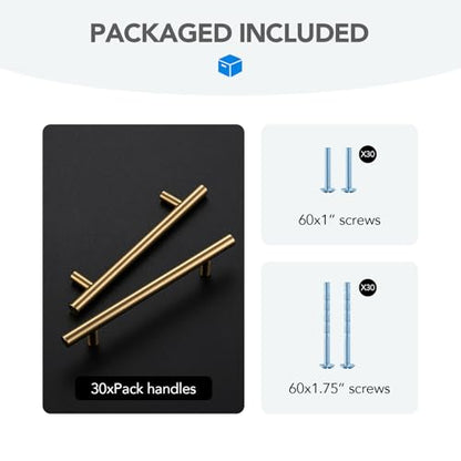 HOME EDIT Champagne Bronze Cabinet Handles, Drawer Pulls, 5 Inch, 30 Pack - color: Champagne Bronze, size: 5 Inch Hole Center