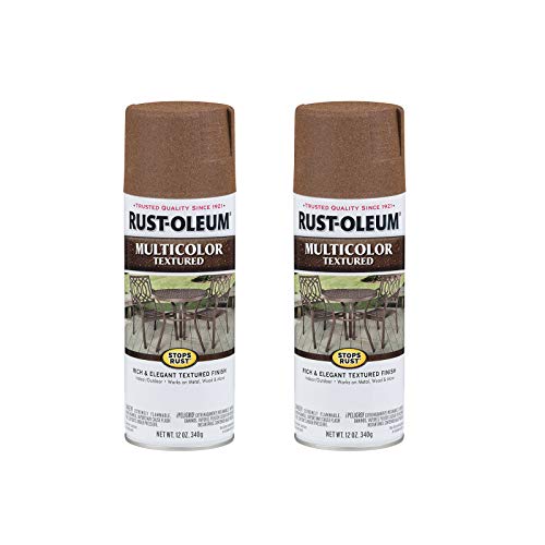 Rust-Oleum Stops Rust Multi-Color Textured Spray Paint, Rustic Umber - color: Rustic Umber, size: 12 Ounce (Pack of 2)