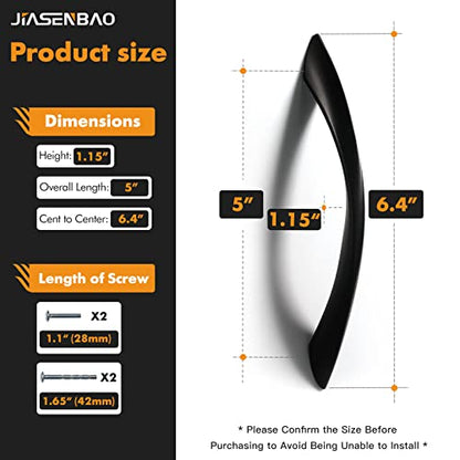 Black Cabinet Pulls 5 Inch Arch Twisted Matte Black Handles Drawer Kitchen Cupboard Bathroom Dresser Cabinet Hardware Zinc Alloy 5 Pack - color: Black, size: 5 Inch Hole Centers
