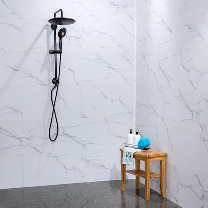 Palisade 25.6 in. x 14.8 in. Vinyl Wall Tiles in Carrara Marble (8 Pack) - color: Carrara Marble, size: Case of 25.6 in. x 14.8 in. Tiles