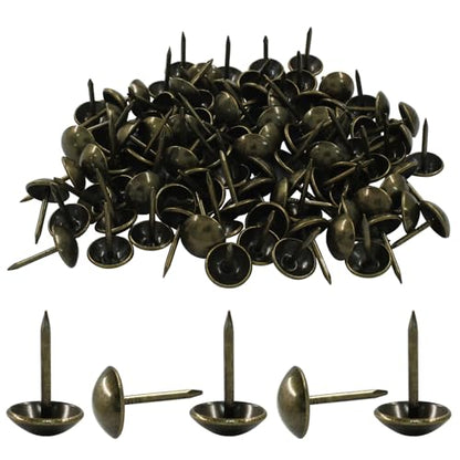100Pcs 7/16 Inch Upholstery Tacks, Antique Brass - color: Bronze