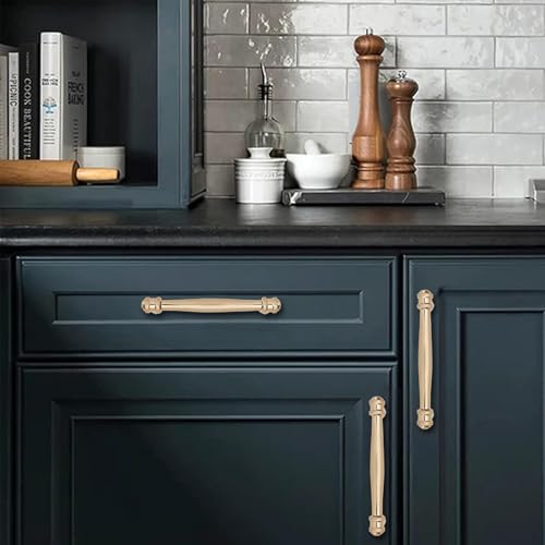 2 Pack 3-3/4 inch(96mm) Center to Center Champagne Bronze Cabinet Pulls Solid Cabinet Hardware Heavy-Duty Drawer Pulls Kitchen Handles for Cabinets Cupboard Handles - color: Champagne Bronze, size: 3-3/4 inch(96mm)Center to Center, style: 2 Pack