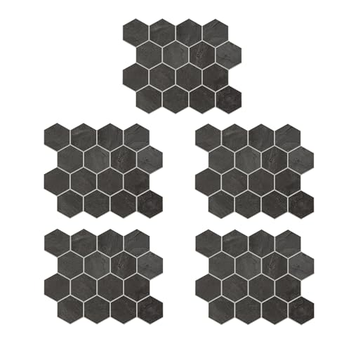 Aspect Peel and Stick Collage Tile in Autumn Night Hex (5-Pack) - color: Autumn Night Hex, size: 5 Pack