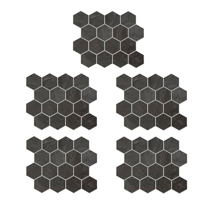 Aspect Peel and Stick Collage Tile in Autumn Night Hex (5-Pack) - color: Autumn Night Hex, size: 5 Pack