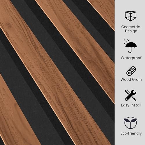 Wood Wall Panels for Interior Decor, Peel and Stick 3D WPC Panels