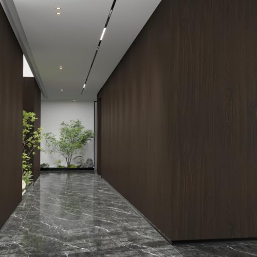Walnut Contact Paper Dark Brown Wood Wallpaper 30.3" X 591" - color: Dark Brown, size: 30.3" x 591"