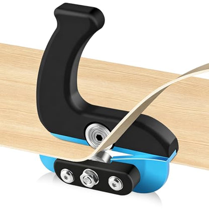 Edge Banding Trimmer, Woodworking Veneer Cutter with Dual Offset Bearings & Sharp Blades Comfort Handle Professional Edge Band Tools Trimmer Deburring Planing Trimming Tool for Straight,Curved Edges