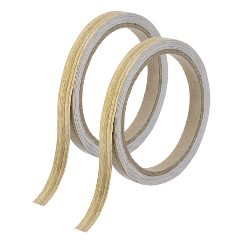 uxcell 2Pcs 3/8" x 33 ft PVC Edge Banding Tape, Light Oak - color: Light Oak, size: 3/8" x 33 ft