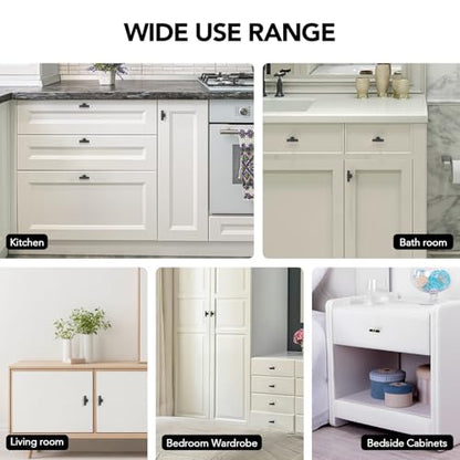 HOME EDIT 10 Pack Black Cabinet Knobs 2 Inch Black Drawer Knobs Single Hole - color: Black&Black