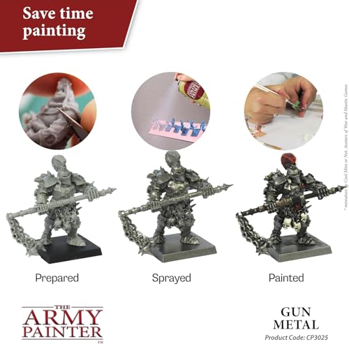 The Army Painter, Colour Primer Gun Metal, 400 ml acrylic spray - color: Gun Metal