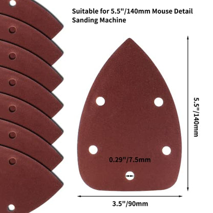Mouse Detail Sander Sandpaper, 240 Grit, 25 Pcs - size: 240 Grit - 25 Pcs