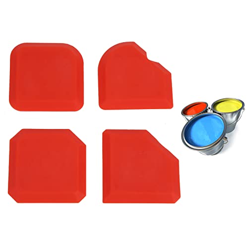 4Pcs/set Caulking Tool Kit Silicone Sealant Remover Smoother Finisher Scraper Cleaner Caulking Tool Kit for Grout Finishing Sealing