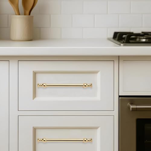 khtumeware Handmade 100% Solid Real Brass Unlacquered Brass Cabinet Pulls - size: 3 Inch Hole Center