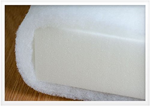 FoamRush 5" x 30" x 30" Seat Cushion Foam with Batting/Dacron (Cushion Seat Replacement) Made in USA - color: Dacron, size: 5" x 30" x 30"