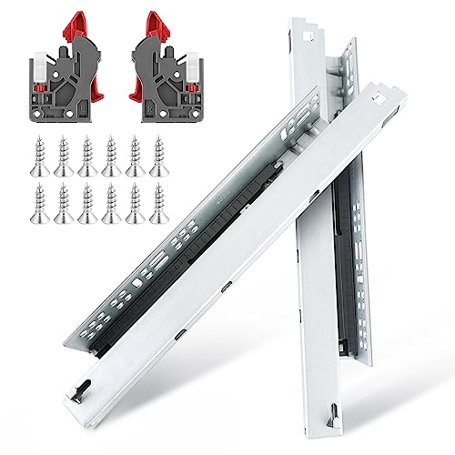 6 Pair of 18 Inch Soft Close Undermount Full Extension Drawer Slides - size: 18 Inch