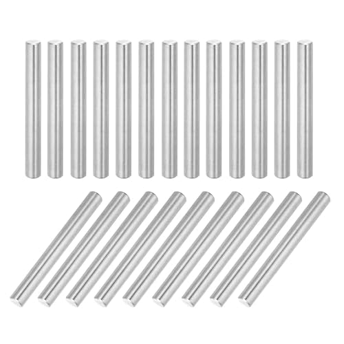 MECCANIXITY 22Pcs Dowel Pin 6mm x 55mm Shelf Support Pin 304 Stainless Steel Shelf Pegs for Shelves Cabinets Furniture Nickel Plated, Silver Tone - size: 6mm x 55mm