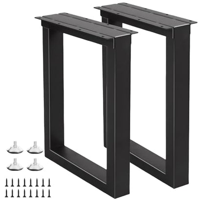 19 Inch Metal Coffee Table Legs Black, Heavy Duty Furniture Legs for DIY End Side Tables, Bench, Modern Desks, Night Stands, Sofa (H19” x W13.1”, Black) - size: 19" U Shape