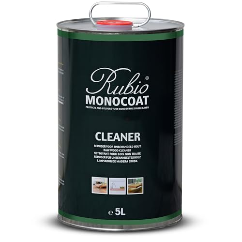 Rubio Monocoat Raw Wood Cleaner, 5,000 ft² | Preparatory Cleaning for Wood Surfaces | Removes Dust After Sanding & Vacuuming | Use Before Finishing with Oil Plus 2C | 5 Liters - size: 5 L