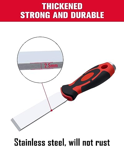 ROTATION 1.2" Stainless Steel Putty Knife, Scraper with Hammer End - style: 1pc