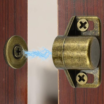5 Pack Magnetic Cabinet Door Catch with Magnets, Cabinet Latch
