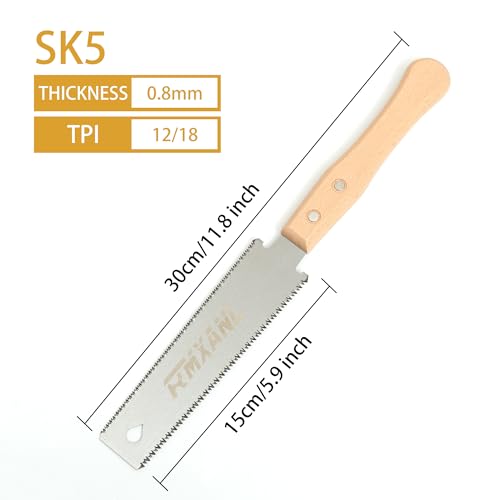 Hand Saw for Wood Cutting with Double Edges, Flush Cut Saw Sharp and Light Woodworking Tools Gifts for Women and Men Father's Day Ideal Gift (1)