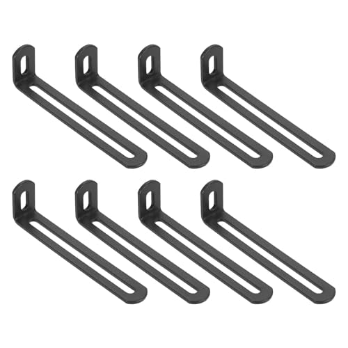 uxcell 8 Pcs Adjustable Right Angle Brackets 4.7"x1.2"x0.7" Deep Grey - color: Deep Grey, size: 4.7"x1.2"x0.7"