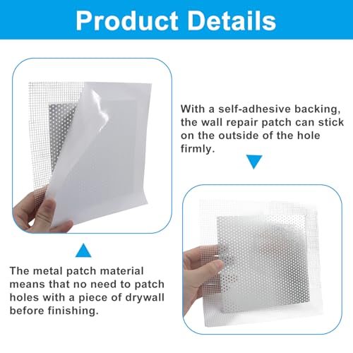 8Pcs 6 x 6 Inch Drywall Repair Patch - size: 6x6 Inch