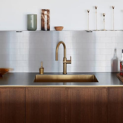 Vamos Tile 100-Pack Peel and Stick Backsplash Tile,3" x 6" Subway Tile - color: Brushed Stainless