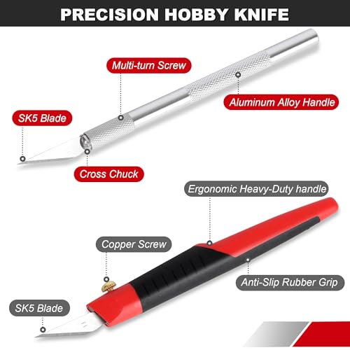 FASTPRO 31-Piece Exacto Knife, Precision Hobby Knife Kit for Art Crafts