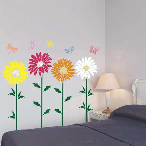 Large Flower Stencils for Painting Peony Daisy Stencil - style: Daisy Peony