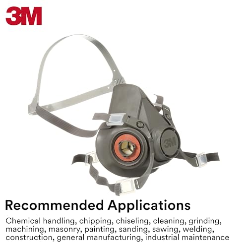 3M Half Facepiece Reusable Respirator 6300, NIOSH, Large - style: Large