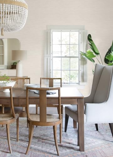 RoomMates Neutral Dimensional Grasscloth Peel and Stick Wallpaper - color: Neutral