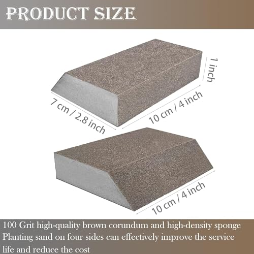 4 Pack 180 Grit Single Angle Sanding Sponge, Washable and Reusable Sanderpaper Hand Sanding Blocks for Wood Drywall Metal Home Sanding - style: 180 Grit