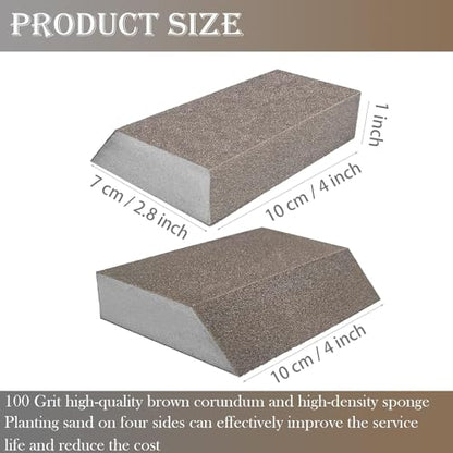 4 Pack 180 Grit Single Angle Sanding Sponge, Washable and Reusable Sanderpaper Hand Sanding Blocks for Wood Drywall Metal Home Sanding - style: 180 Grit