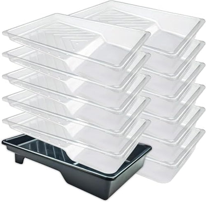 Great Andrew 12 Pack Paint Tray Liners 7Inch, 1 Paint Tray with 11 Liners - size: 12 Pack, 7 Inch