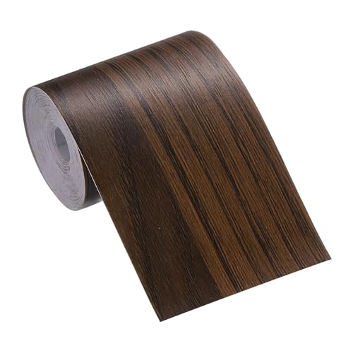 MECCANIXITY Wood Grain Repair Tape, 2 Inch x 16 Feet Self Adhesive Wood Grain Tape Multi-Purpose Wallpaper Border Trim for Furniture Floors Windows Doors Tables Home, Black Brown - color: Black Brown, size: 2 Inch x 16 Feet