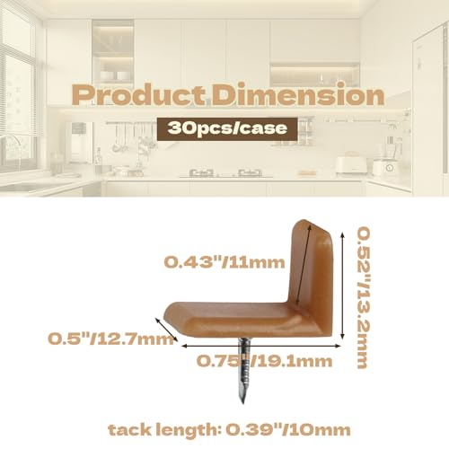 Luomorgo Tack-in Drawer Glides, L Shape, 30 Pcs/Case - size: L Shape