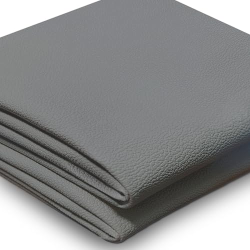 K-Musculo Vinyl Fabric, Marine Faux Leather Upholstery, for Upholstery Crafts, DIY Sewings, Sofa, Handbag, Earrings, Hair Bows Decorations (Grey 54 * 12inch) - color: Grey, size: 1Ft (54'' X 12'' inch)