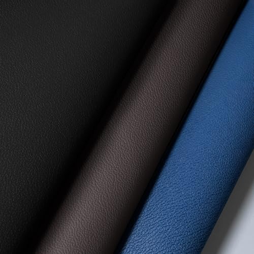Faux Leather Fabric,54"x72" Thick Durable Synthetic Upholstery Leather Vinyl, Soft Smooth Waterproof, Durable,Replacement Renovate for Wallets, DIY Projects, Furniture, Car Seats 2 Yards-Blue - color: Blue, size: 2 Yards (54" x 72")