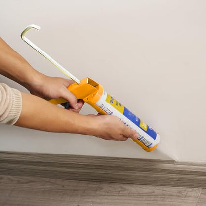 Bates- Caulking Silicone Gun, 10:1 Thrust Ratio, Hand Caulking Guns, No Drip - color: Orange & Ashen, size: 1 Pack