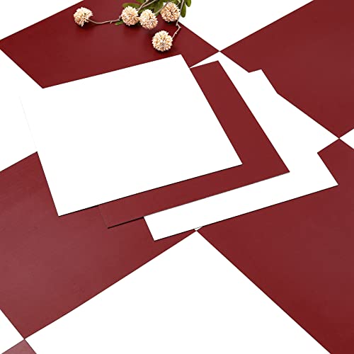 Peel and Stick Floor Tile, Vinyl Flooring White and Red Checkered - color: Red and White, size: 20pcs