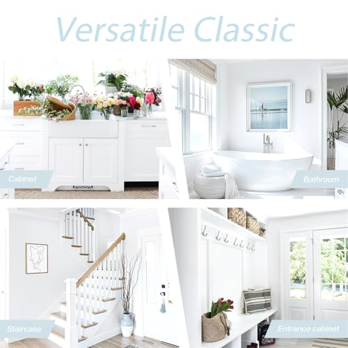 Dimoon 17.7''x118'' Peel and Stick Wallpaper White Contact Paper for New Environmentally Friendly Materials Thickening Upgrade Embossed Renter Friendly Wall Paper Modern Vinyl Wrap Countertop Bedroom - color: White, size: 17.7" x 118"