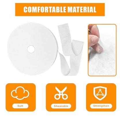 3 Rolls Jelly Roll Batting Strips for Rugs 2 1/2 inch Total 150 Yards - color: White-3Roll-6.4