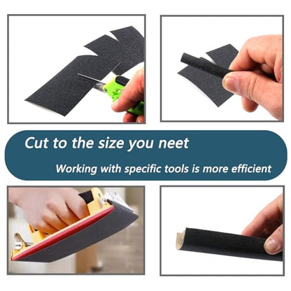 30Pcs 9 x 3.6 Inchs 120 Grit Wet and Dry Handmade Universal Sanding Sheets, Suitable for Woodworking Furniture/Automobiles/Metal/Lacquer Polishing Sandpaper - style: 120 Grit