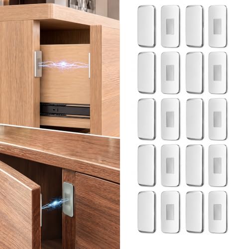 10 Pack Adhesive Cabinet Magnets for Closure, No Drill Peel & Stick