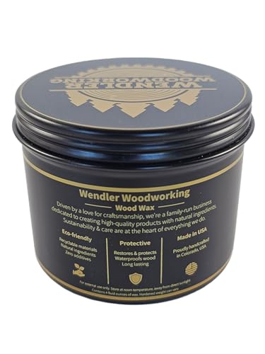 Natural Wood Wax (4 oz) for Cutting Boards, Wooden Utensils, Butcher Blocks, Wooden Surfaces - Made with Natural Beeswax and Mineral Oil, Handcrafted in USA, Food Safe, Conditioner, Wood Butter - size: 4 Ounce