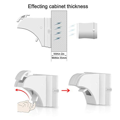 Vmaisi Magnetic Cabinet Locks for Babies (Stardand, Unit Count 4)